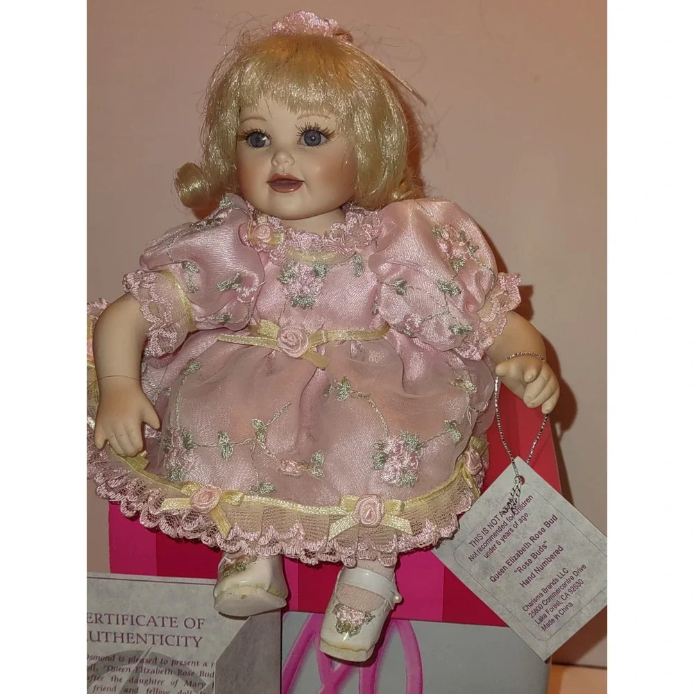VTG Marie Osmond Queen Elizabeth Rose Bud Tiny Tot Doll C06764 w/ Box & COA 2004